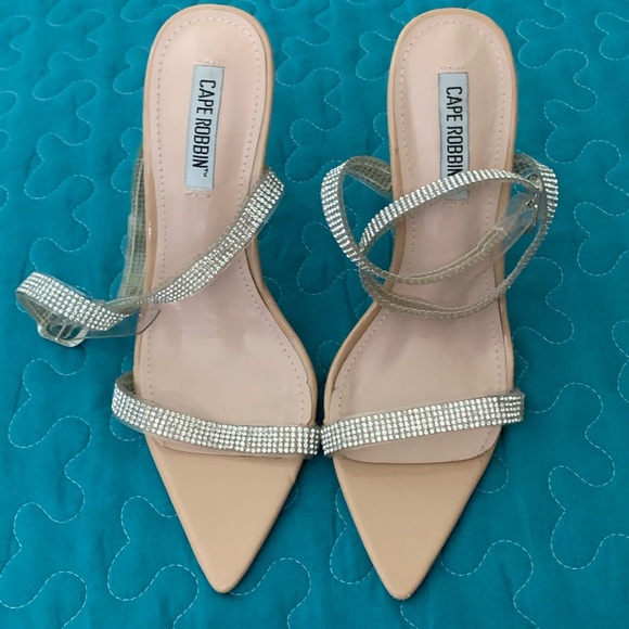 CAPE ROBBIN -Rhinestones Clear Straps Heels - Picture 10 of 11